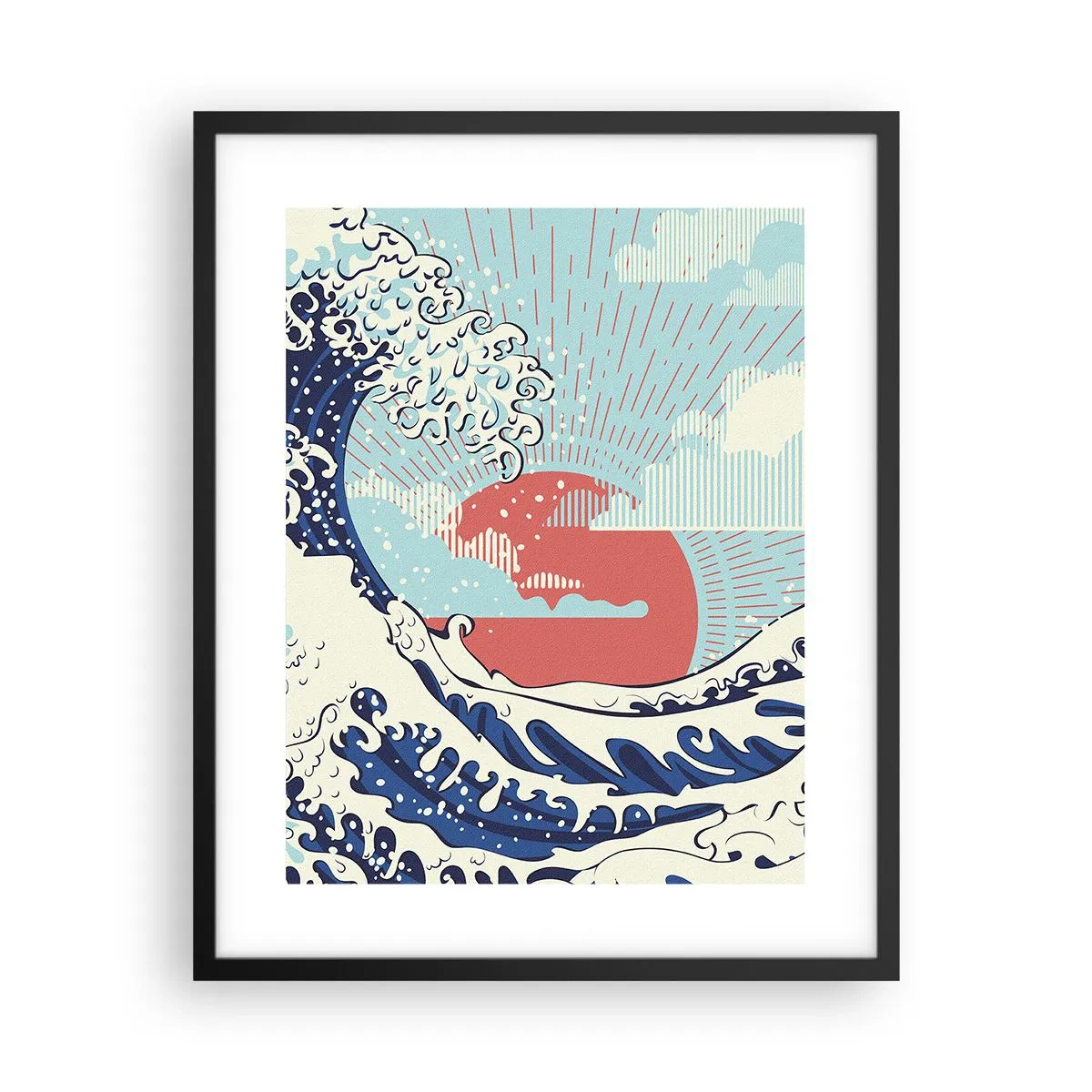 Poster în ramă neagră - Din inspirații japoneze - 40x50 cm