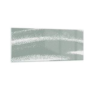 Tablou pe sticlă - Abstracție în stil de iarnă - 100x40 cm