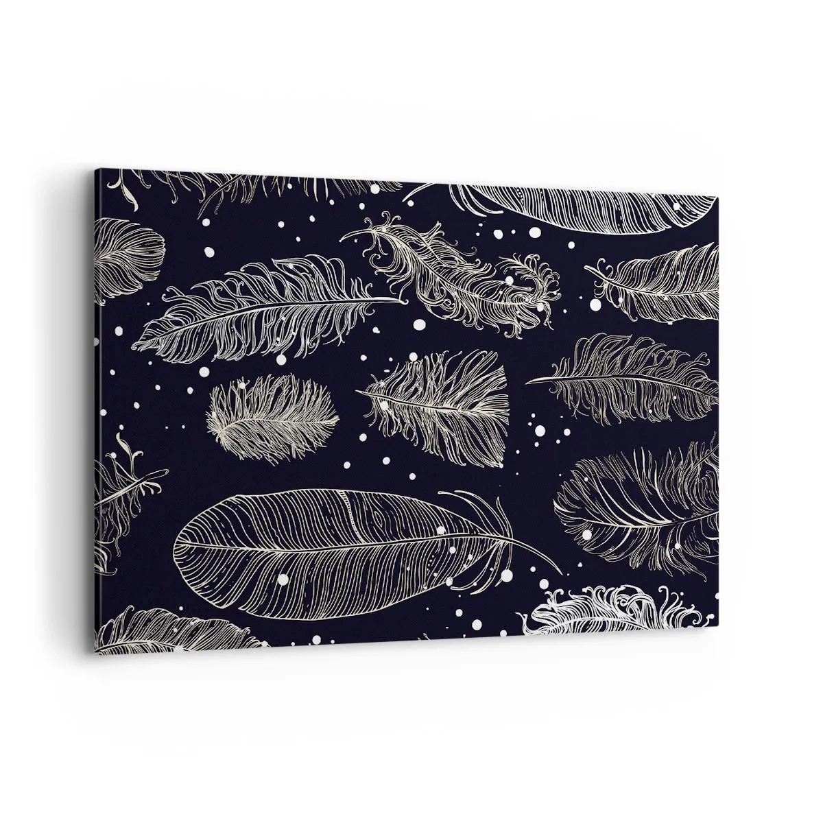 Tablou pe pânză - Dantelă cu pene - 120x80 cm