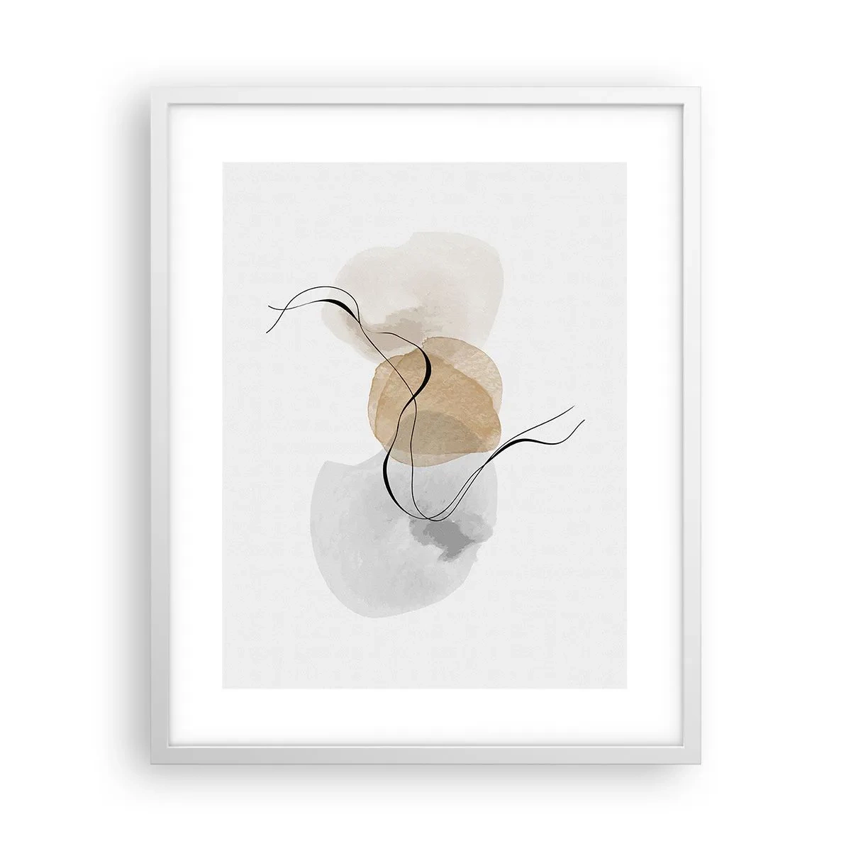 Poster în ramă albă - Mărgele de aer - 40x50 cm