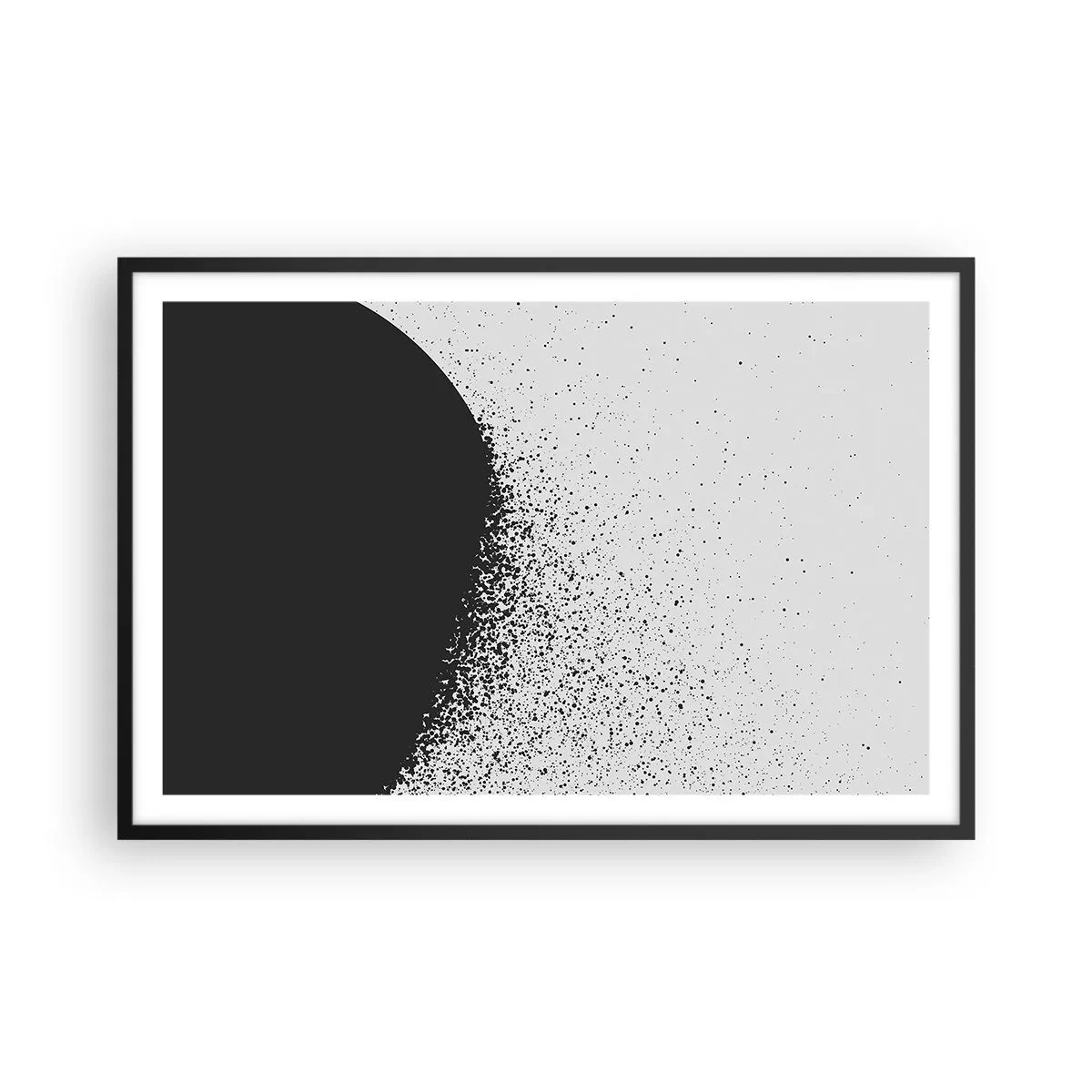 Poster în ramă neagră - Mișcarea particulelor - 91x61 cm