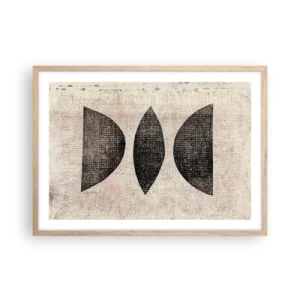 Poster în ramă de stejar deschis - Abstracție etnică - 70x50 cm