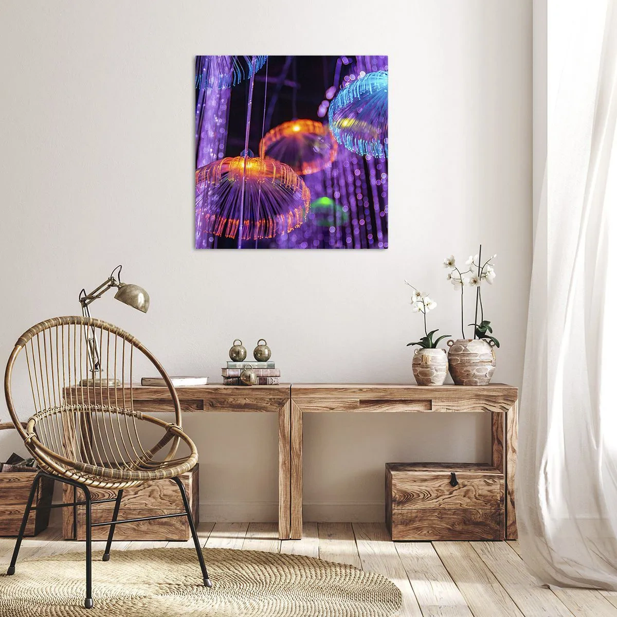Tablou pe pânză - Fântână de lumină - 50x50 cm