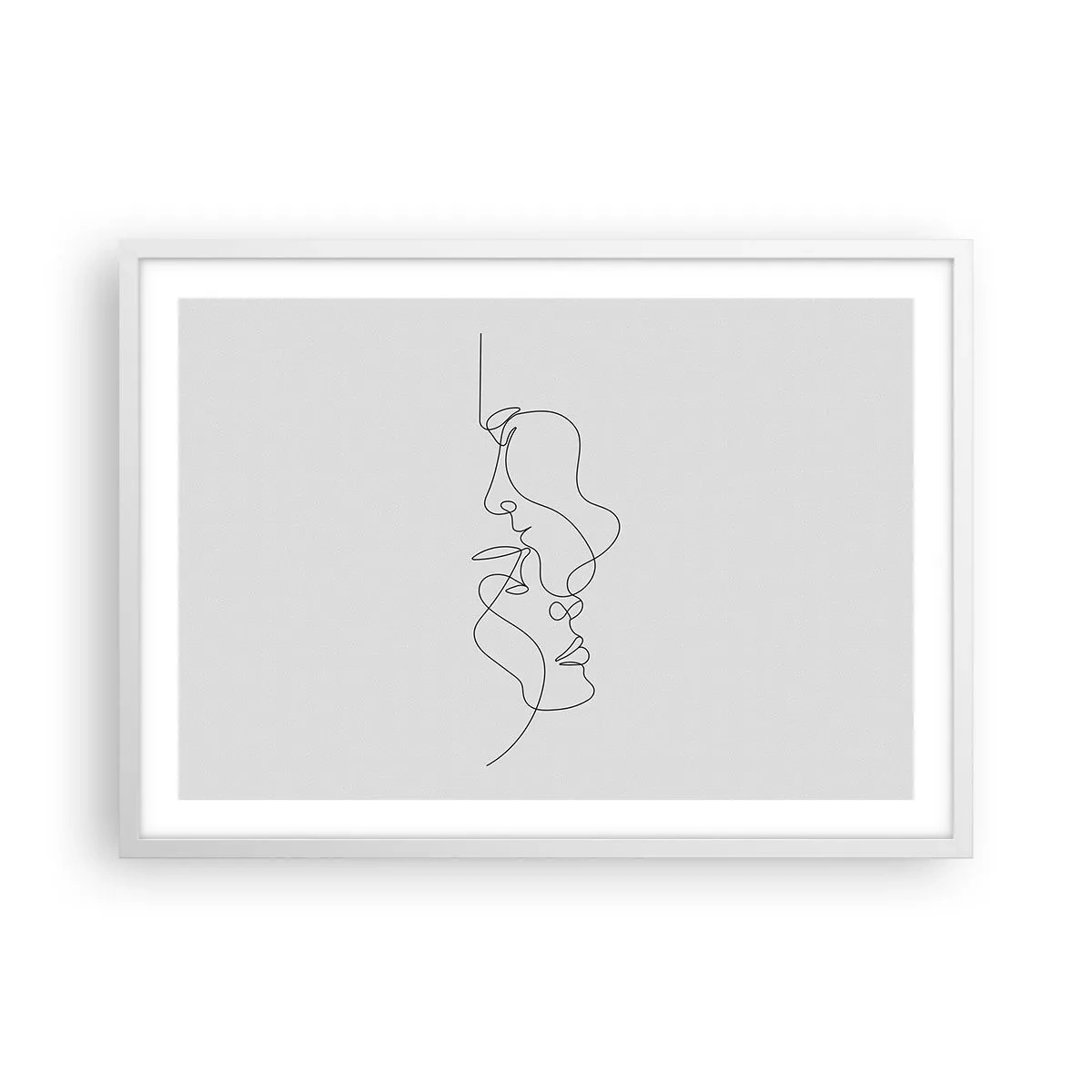 Poster în ramă albă - Dorință vorace - 70x50 cm