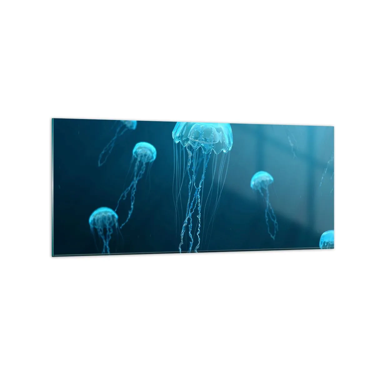 Tablou pe sticlă - Dansul oceanic - 120x50 cm