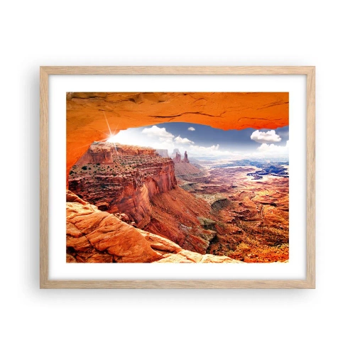 Poster în ramă de stejar deschis - Sculptat de natura însăși - 50x40 cm