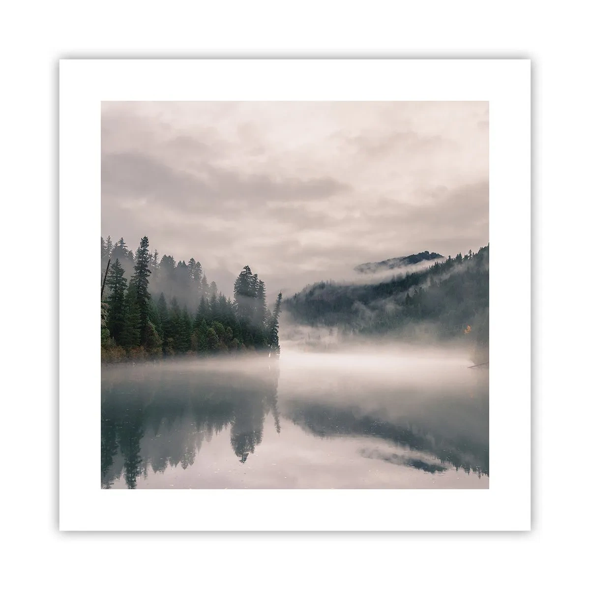 Poster - În reverie, în ceață - 40x40 cm
