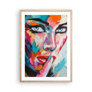 Poster în ramă de stejar deschis - Primul nostru secret - 50x70 cm