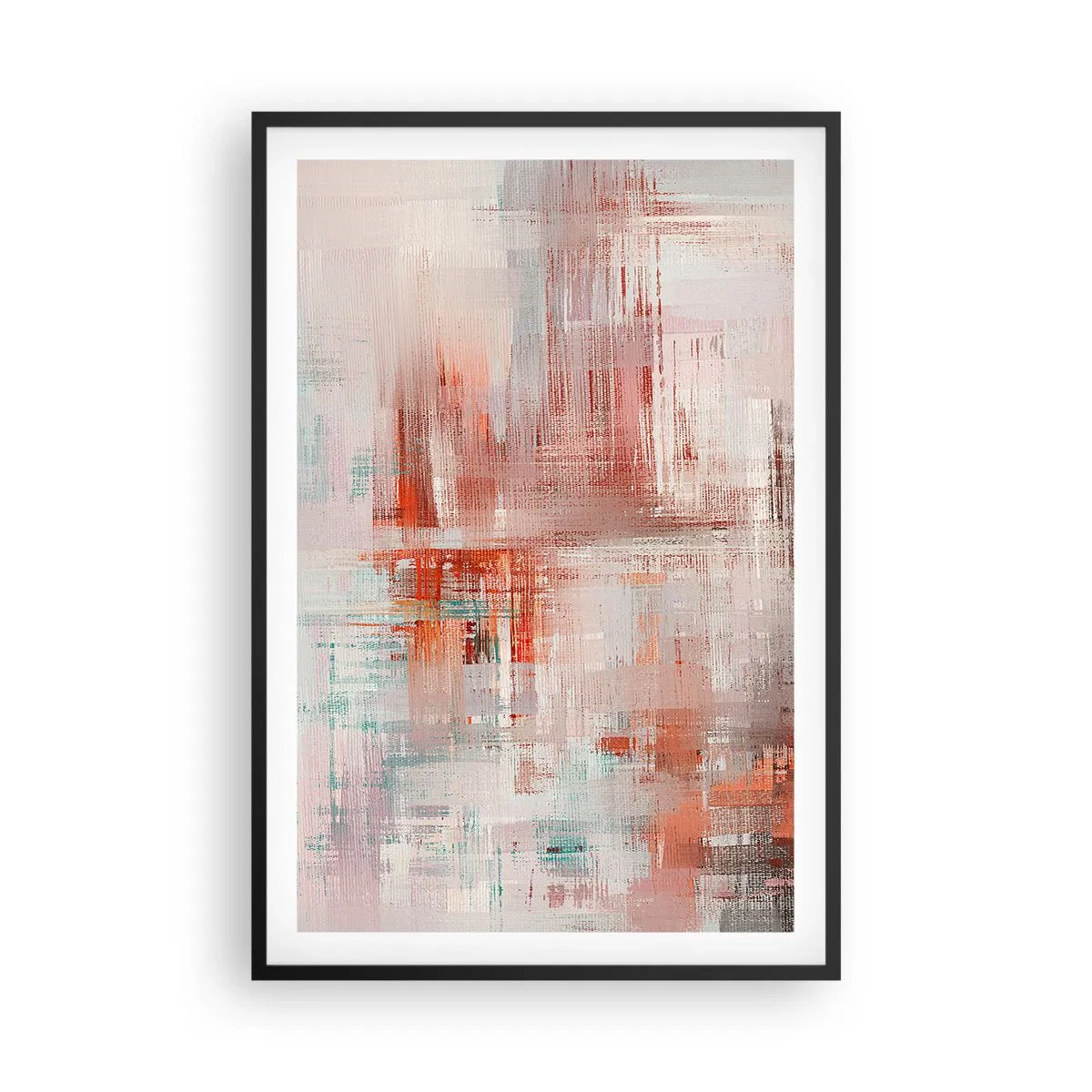 Poster în ramă neagră - În ceață. Dar roz - 61x91 cm