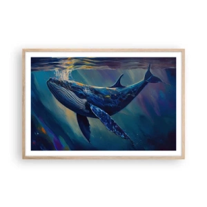 Poster în ramă de stejar deschis - Bun venit în lumea mea - 91x61 cm