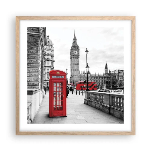 Poster în ramă de stejar deschis - Fără îndoială, Londra - 50x50 cm