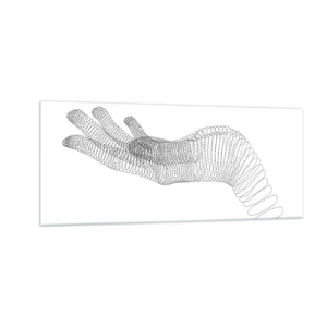 Tablou pe sticlă - Mână arcuită - 100x40 cm