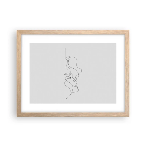 Poster în ramă de stejar deschis - Dorință vorace - 40x30 cm