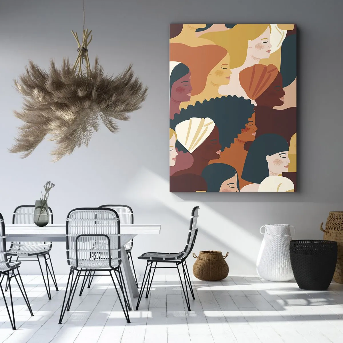 Tablou pe pânză - Numai feminitate - 65x120 cm