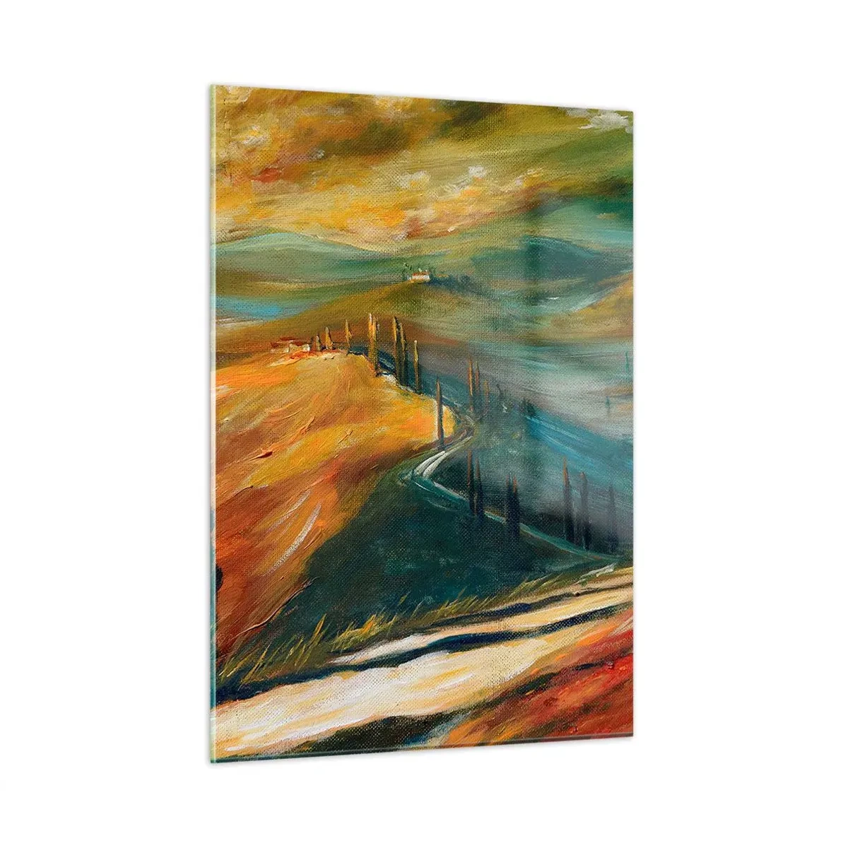 Tablou pe sticlă - Peisaj toscan - 50x70 cm