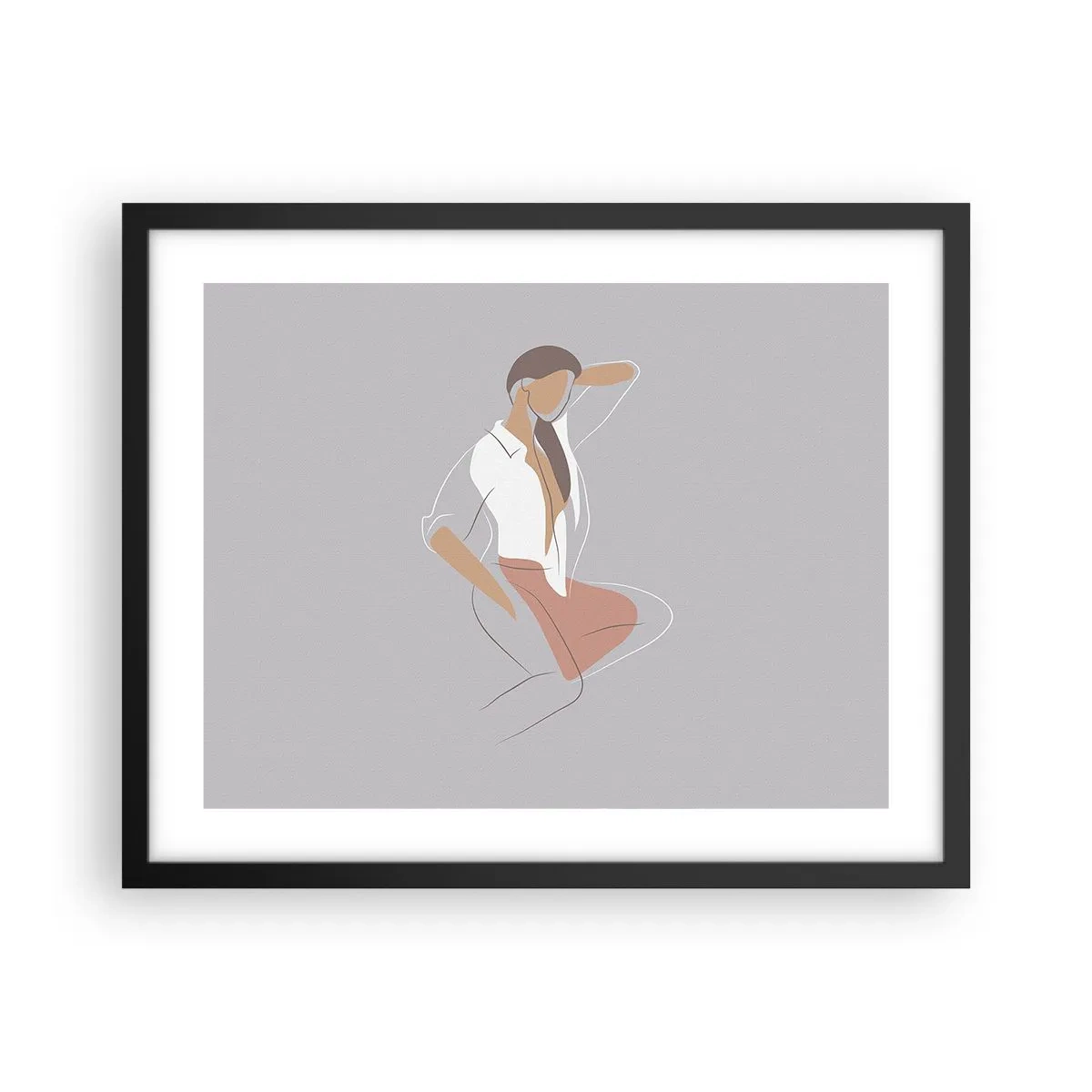 Poster în ramă neagră - Schiță de farmec - 50x40 cm