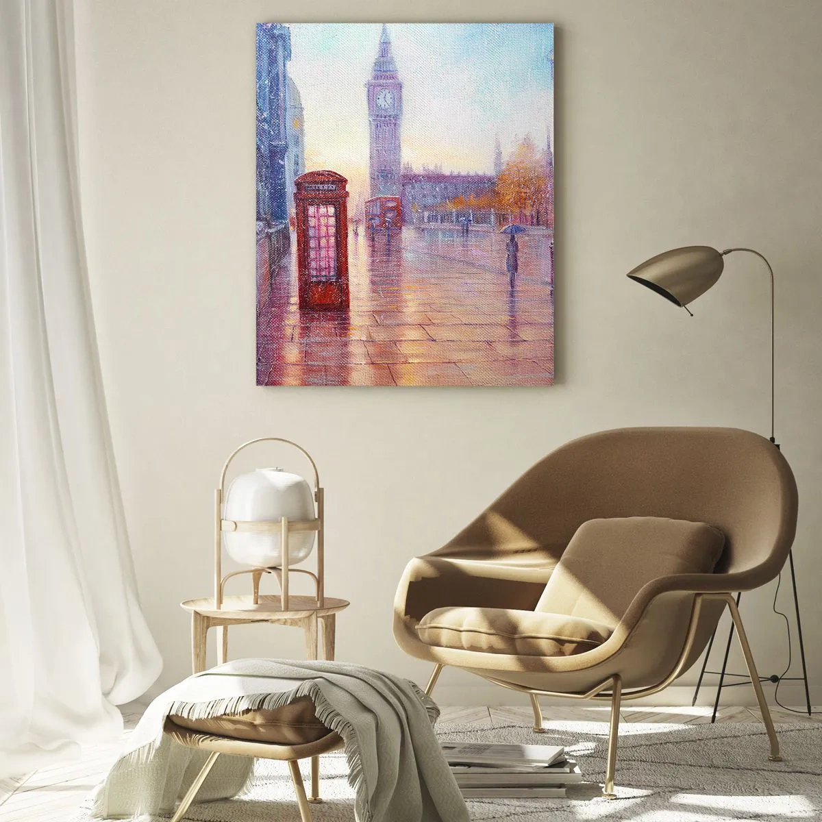 Tablou pe sticlă - O zi de toamnă londoneză - 50x70 cm