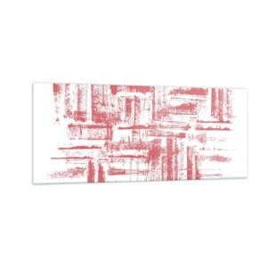 Tablou pe sticlă - Orașul roșu - 100x40 cm