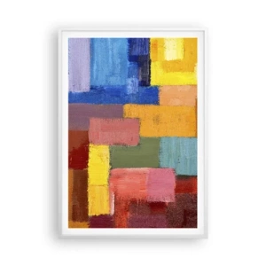 Poster în ramă albă - Fiecare diferită, toate colorate - 70x100 cm