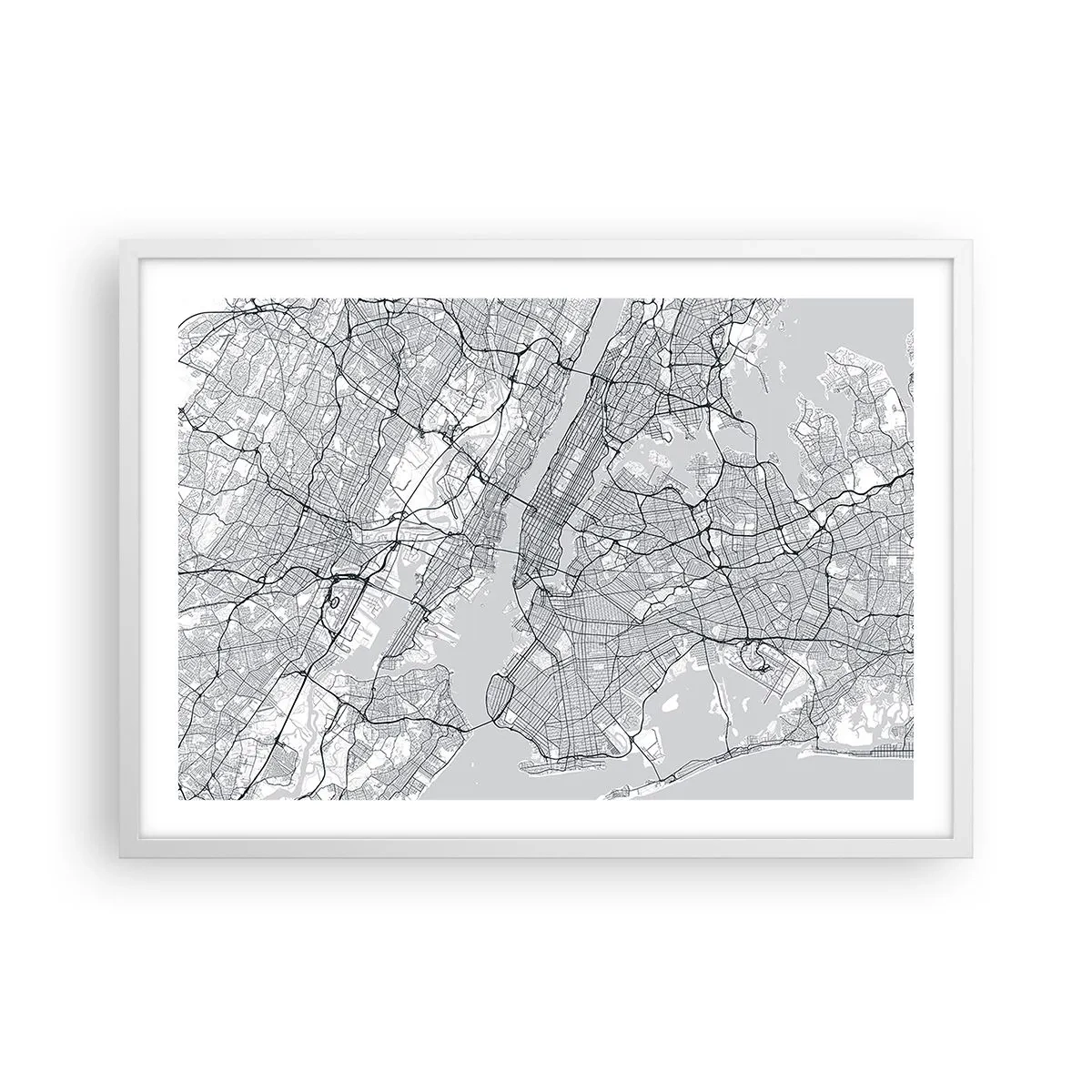 Poster în ramă albă - Anatomia unei metropole - 70x50 cm