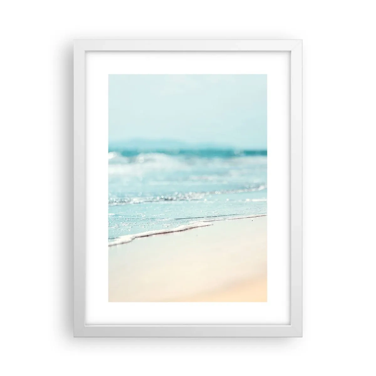 Poster în ramă albă - Căldură și zgomotul valurilor - 30x40 cm