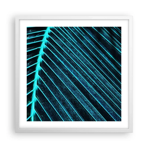 Poster în ramă albă - Textura verdelui - 50x50 cm