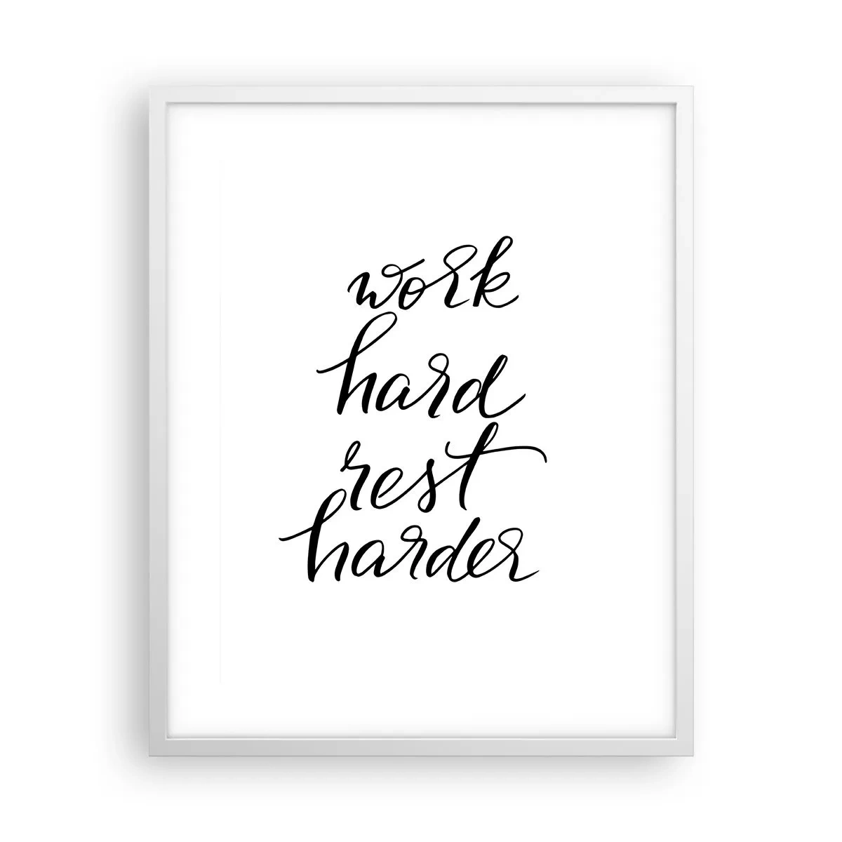 Poster în ramă albă - Echilibrul vieții - 40x50 cm