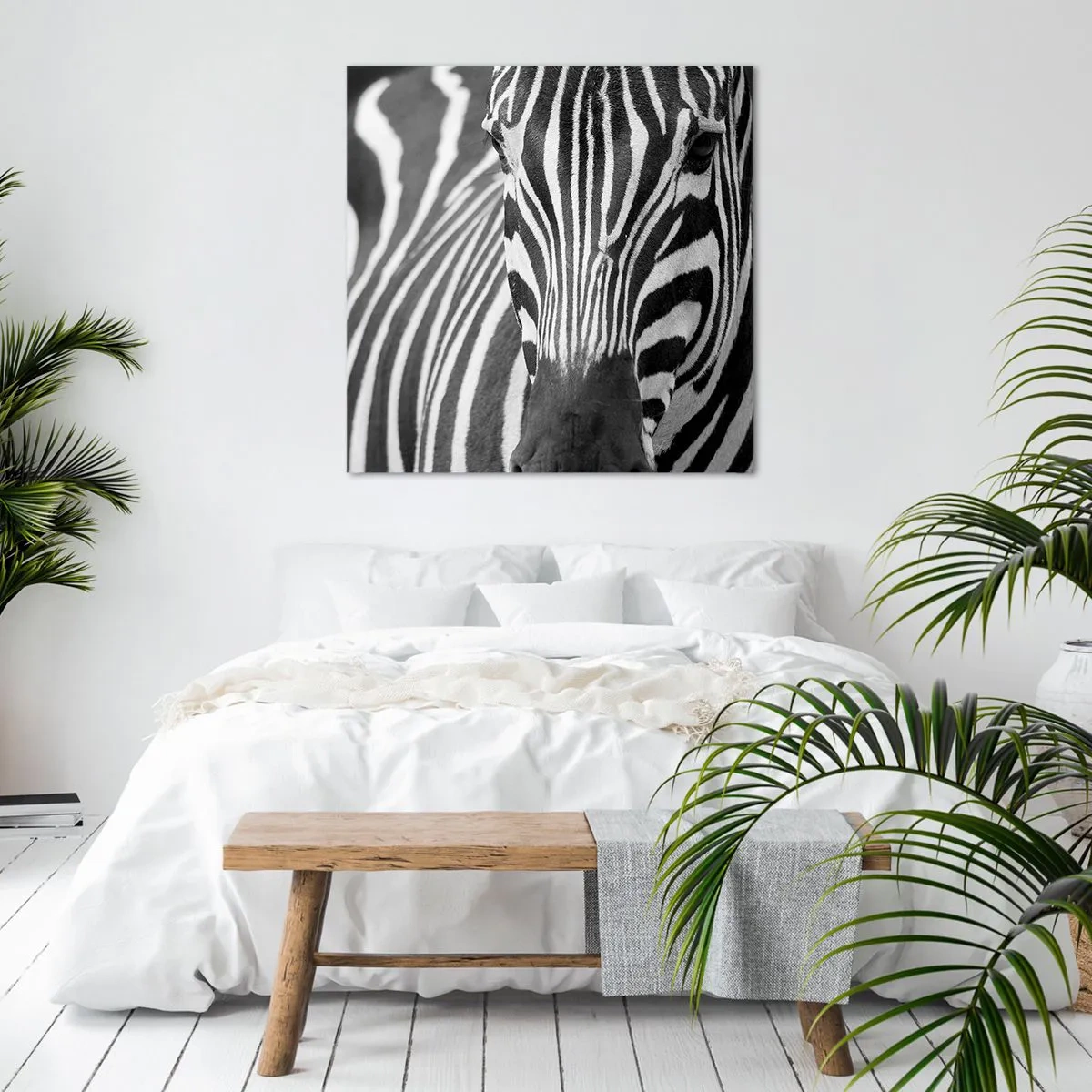 Tablou pe pânză - Lumea e albă și neagră - 70x70 cm