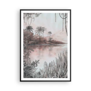 Poster în ramă neagră - Jurnalul unui explorator din secolul al XIX-lea - 70x100 cm