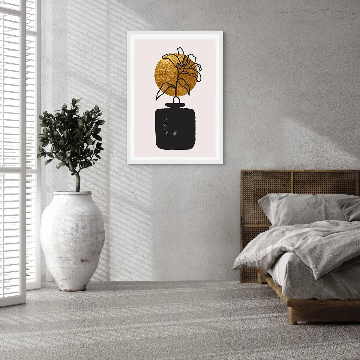 Poster în ramă albă - Cât cântărește aurul? - 70x100 cm