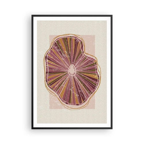 Poster în ramă neagră - Abstracția radială - 70x100 cm