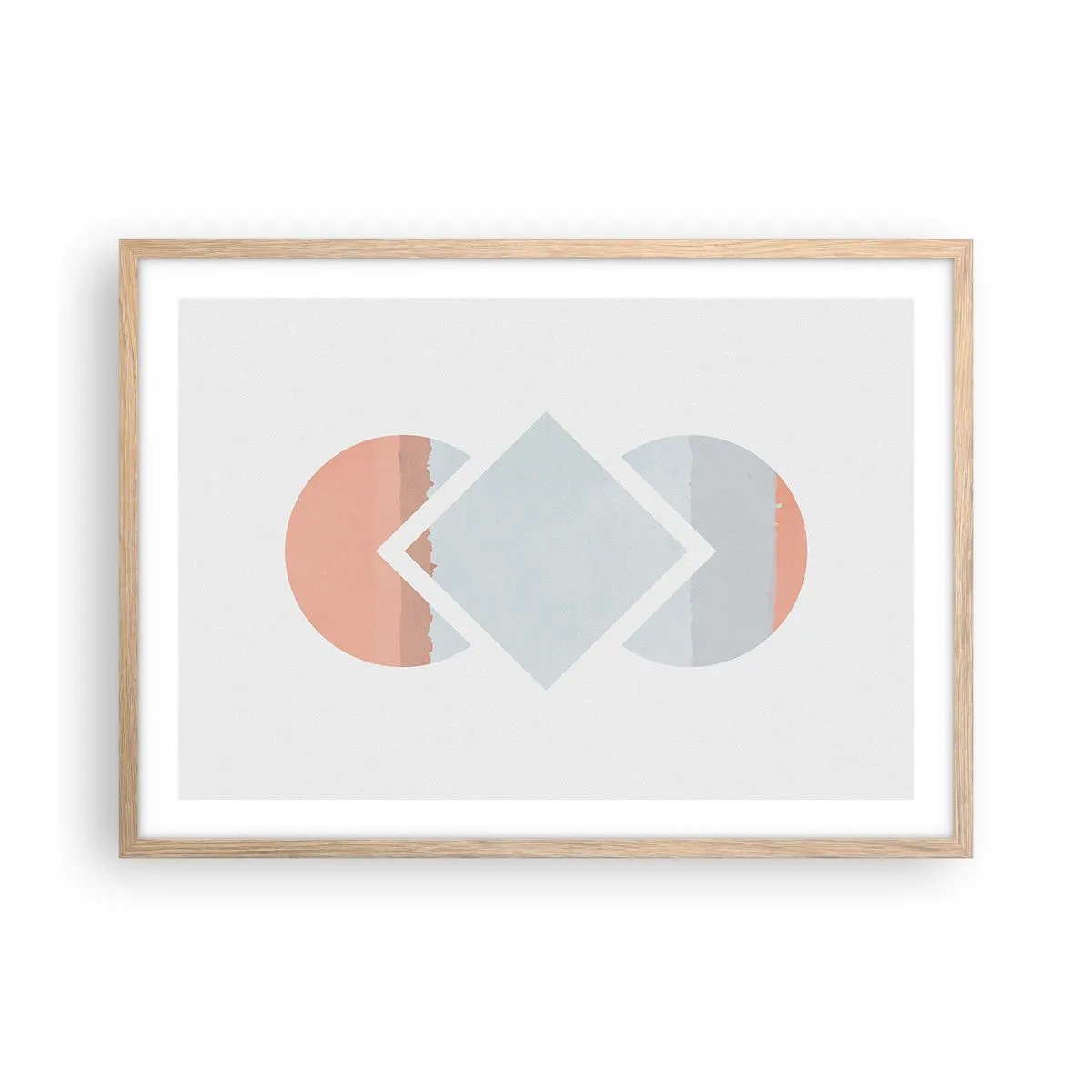 Poster în ramă de stejar deschis - Situația este clară - 70x50 cm