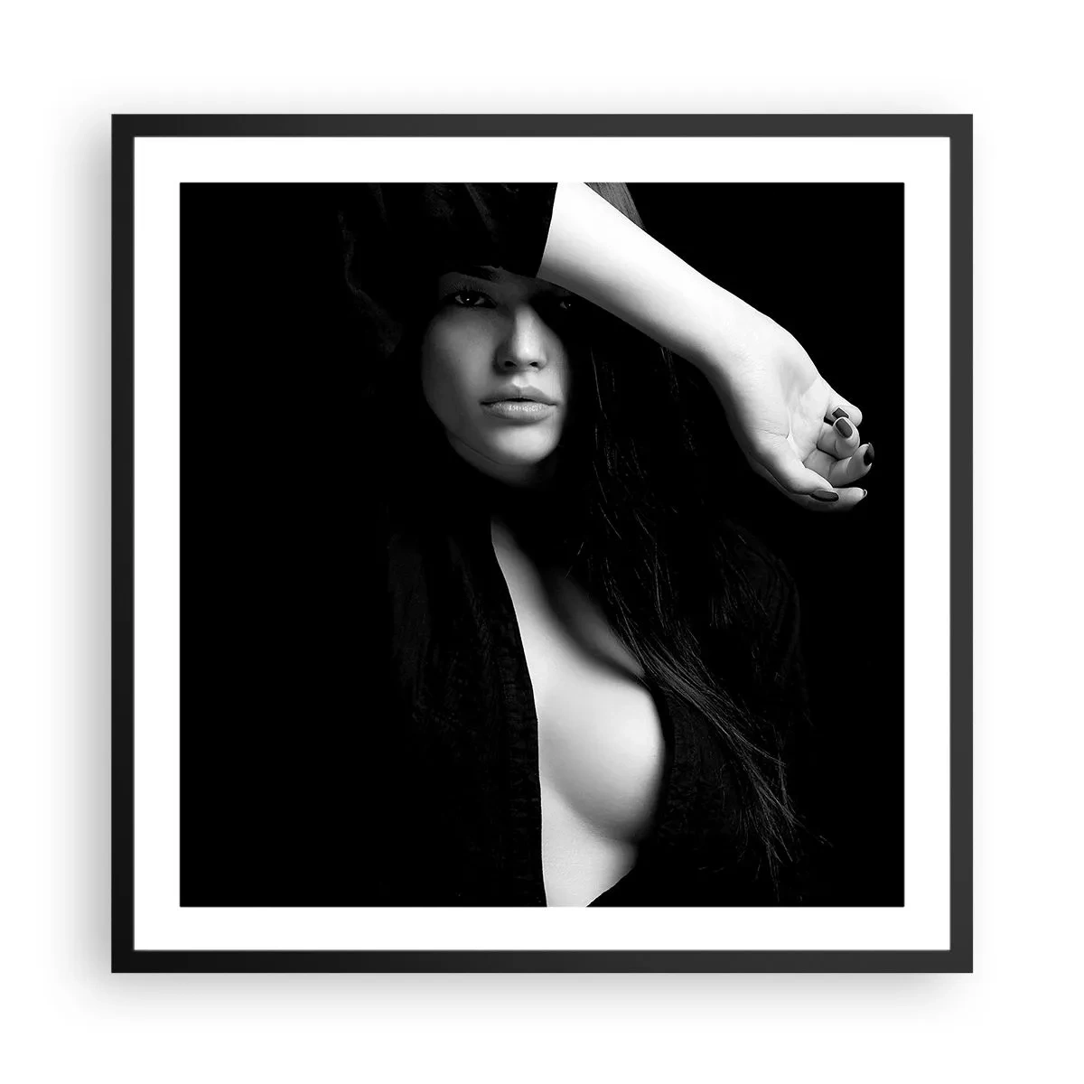 Poster în ramă neagră - Școala de seducție - 60x60 cm