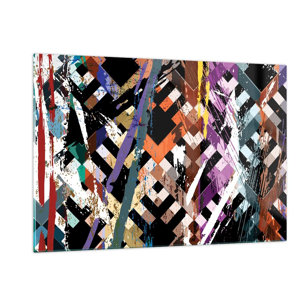 Tablou pe sticlă - La pătrat - 120x80 cm