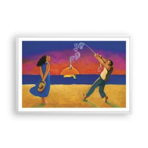 Poster în ramă albă - Mai mult decât o stea din cer - 91x61 cm