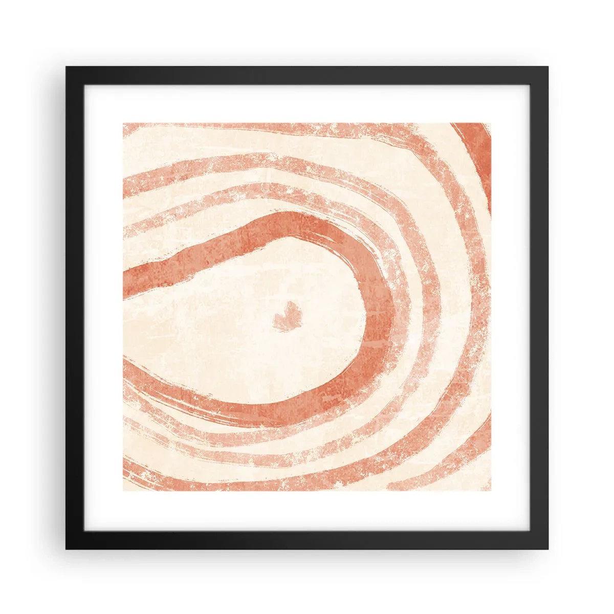 Poster în ramă neagră - Cercuri de corali - compoziție - 40x40 cm