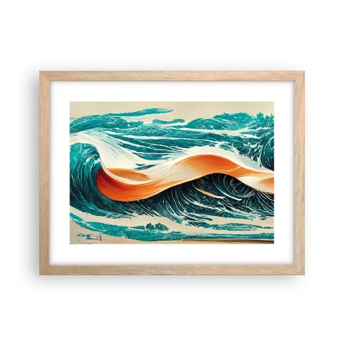Poster în ramă de stejar deschis - Visul unui surfer - 40x30 cm