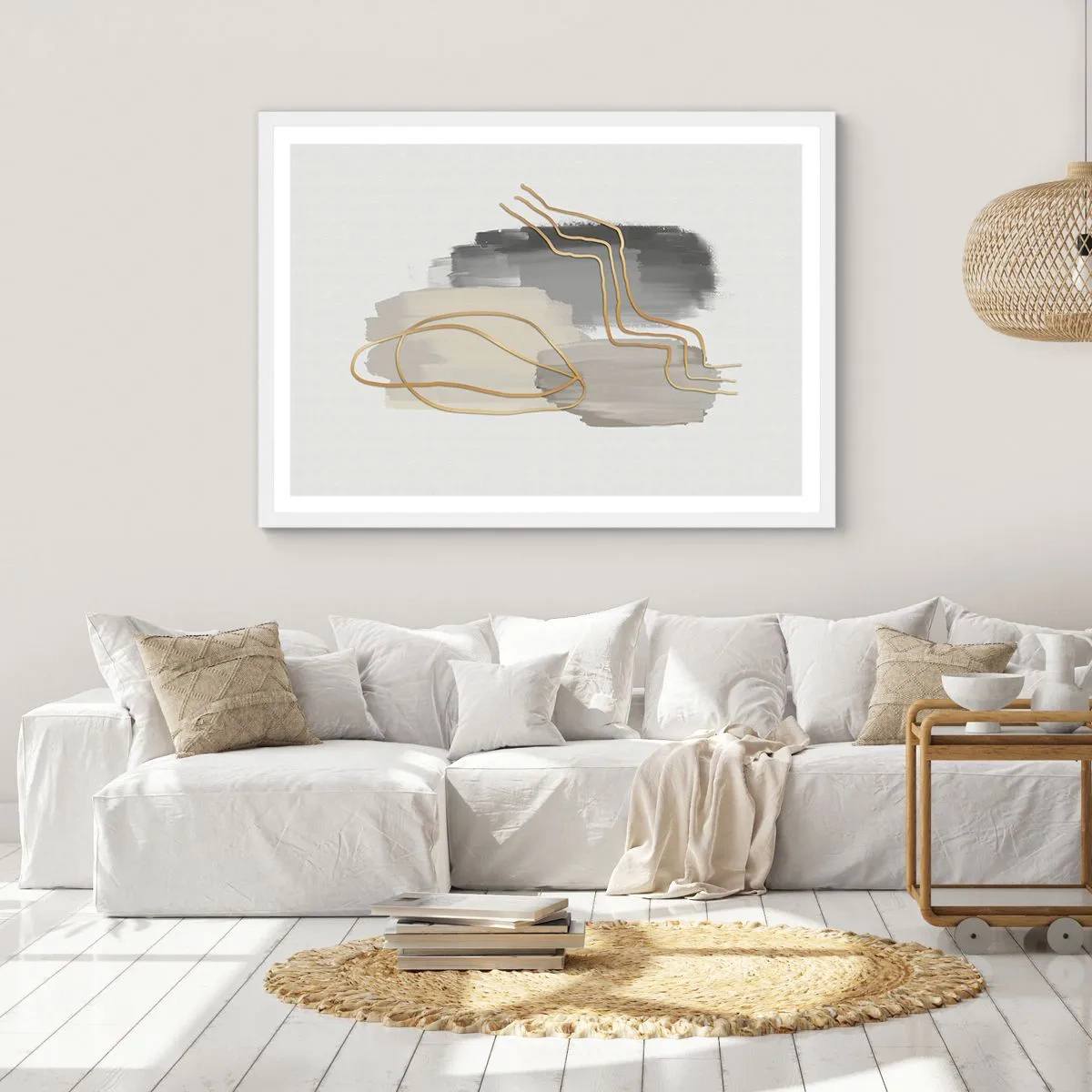 Poster în ramă albă - Persistență și mișcare - 40x30 cm
