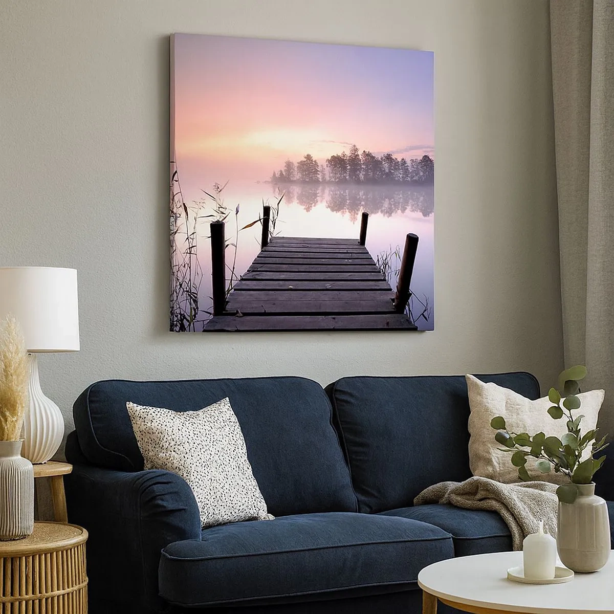 Tablou pe pânză - Din ceața de liliac... - 30x30 cm