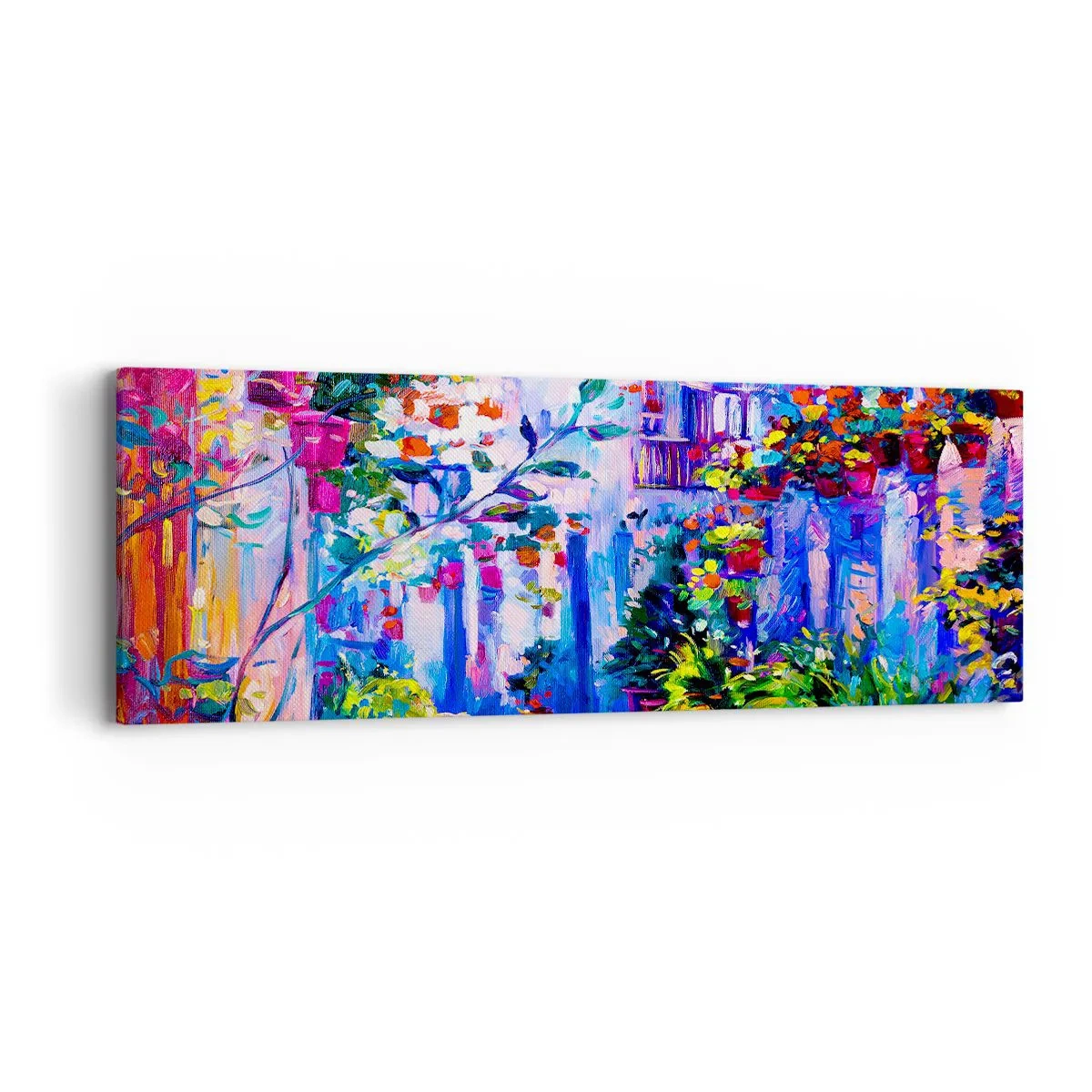 Tablou pe pânză - Impresie - străduță italiană - 90x30 cm