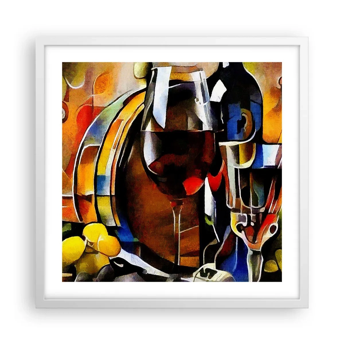 Poster în ramă albă - Și lumea devine mai colorată - 50x50 cm