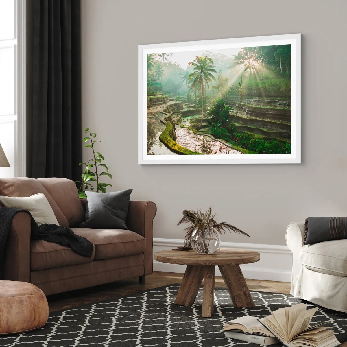 Poster în ramă albă - Crescând la soare - 40x30 cm
