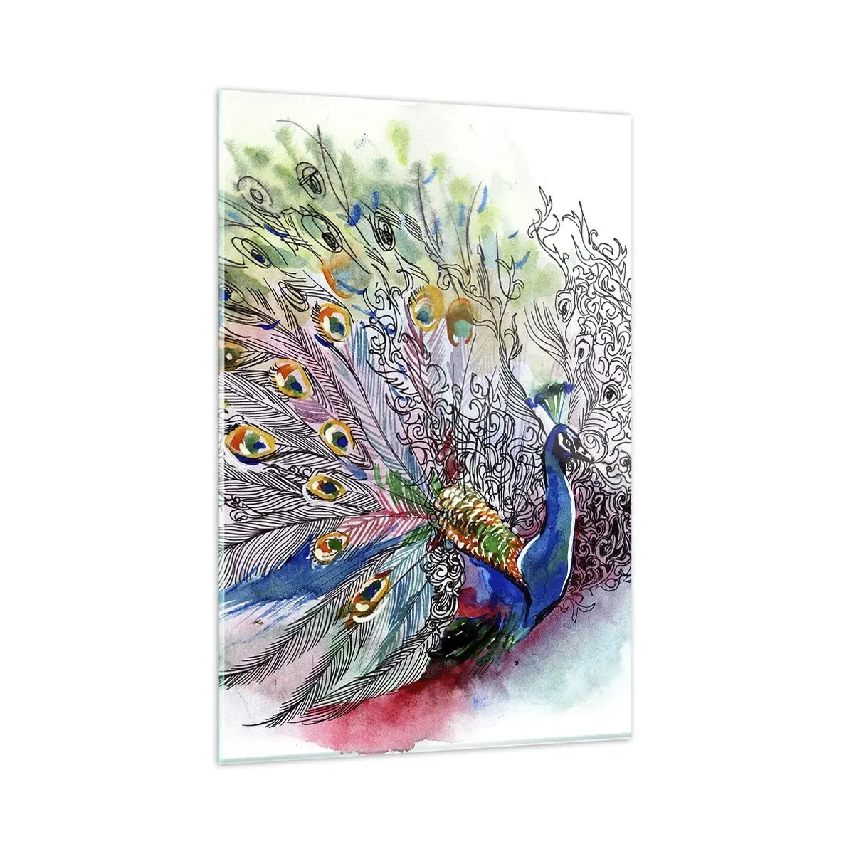 Tablou pe sticlă - Cu mândrie împotriva griului  - 80x120 cm