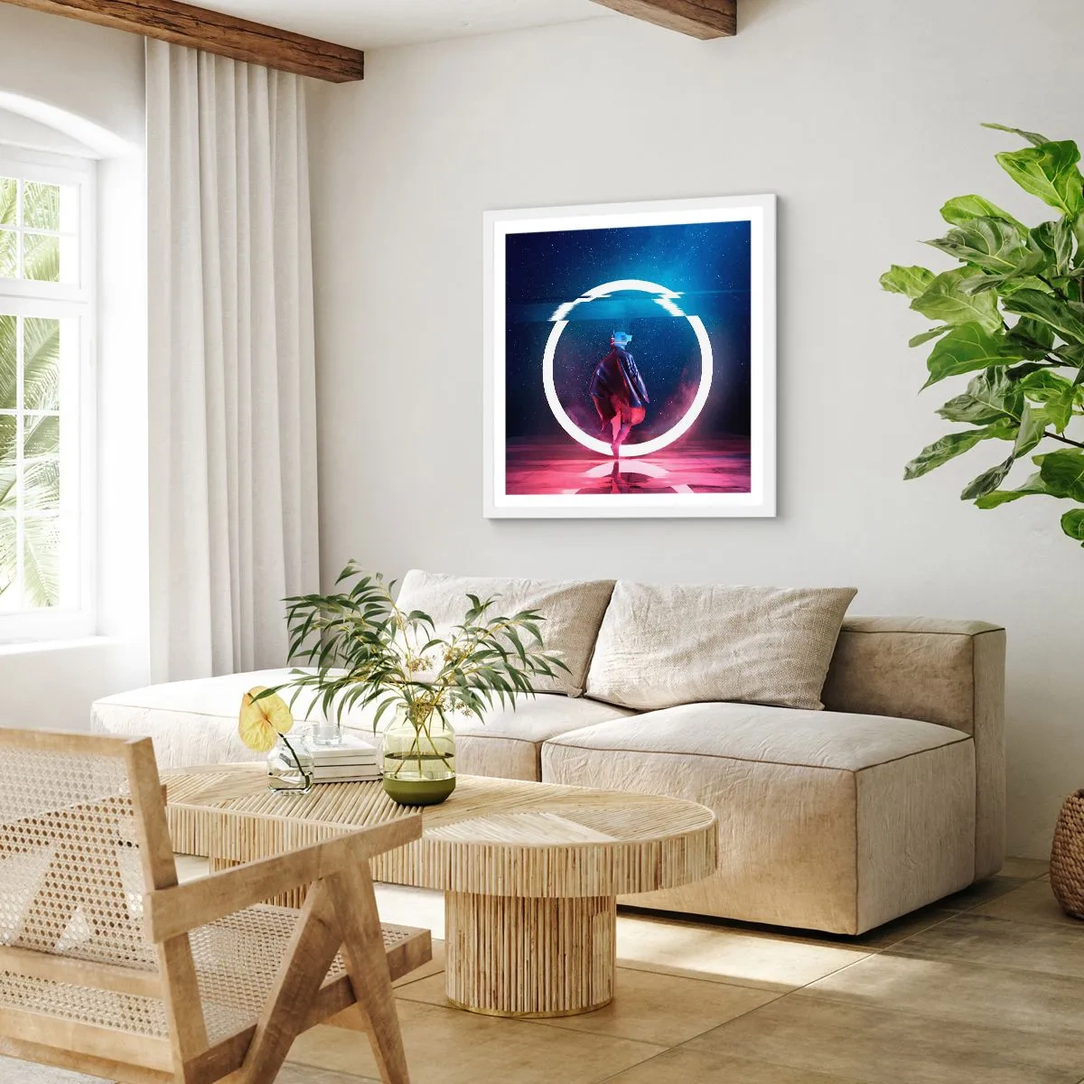 Poster în ramă albă - Între lumi - 60x60 cm