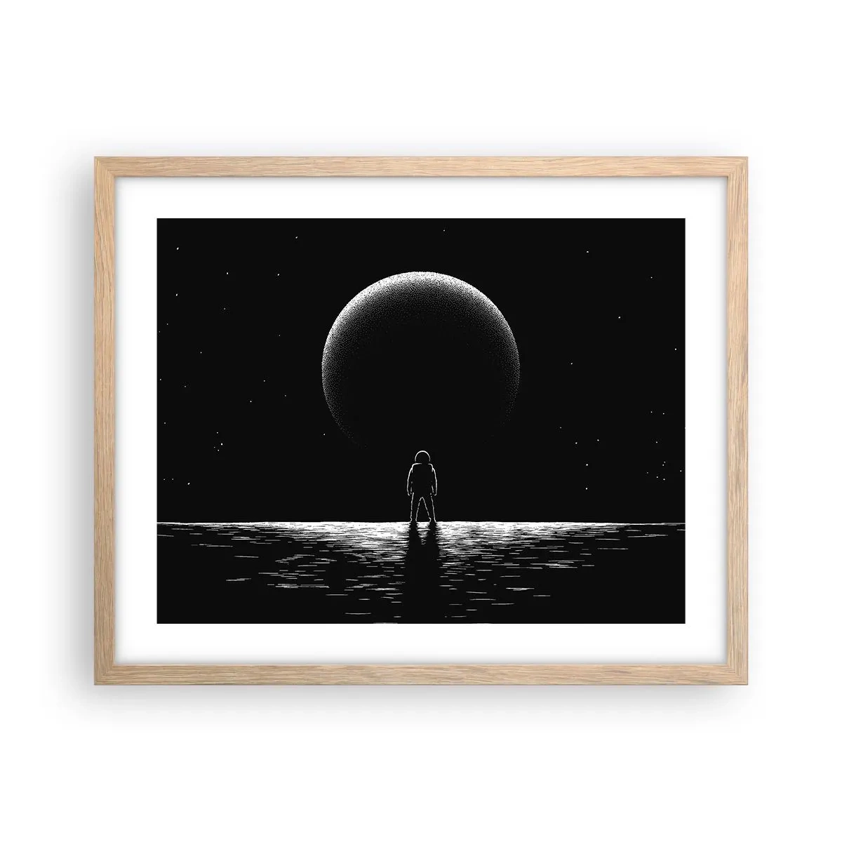 Poster în ramă de stejar deschis - Față în față - 50x40 cm