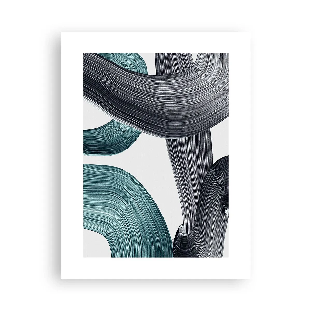Poster - Trasee de smarald și negru - 30x40 cm
