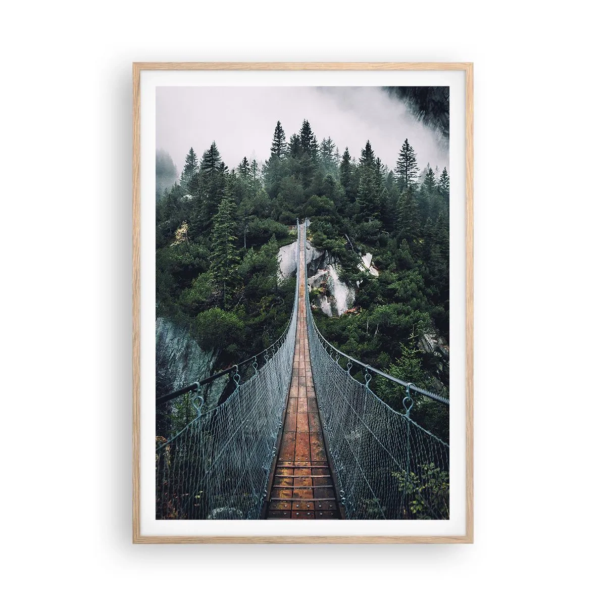 Poster în ramă de stejar deschis - Numai pentru vulturi - 70x100 cm