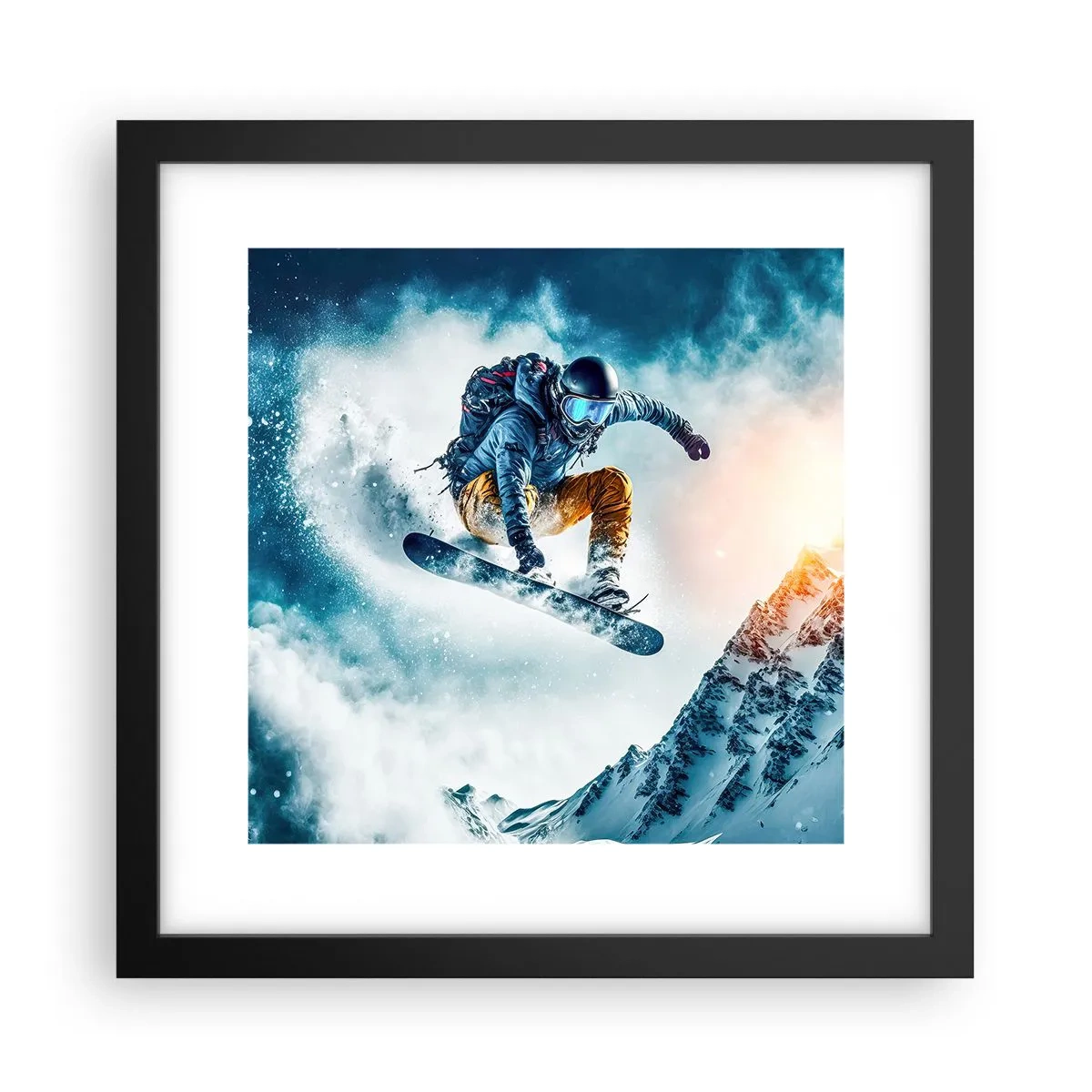 Poster în ramă neagră - Emoții extreme - 30x30 cm