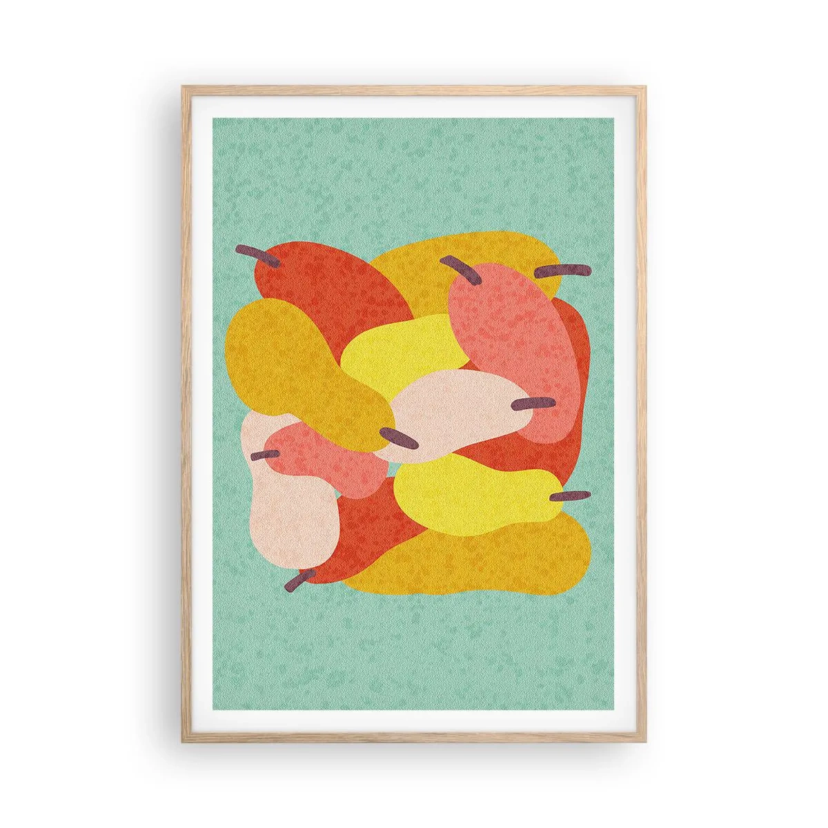 Poster în ramă de stejar deschis - Gustă soarele de vară - 70x100 cm