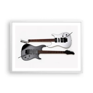 Poster în ramă albă - Armonie de forme - 70x50 cm